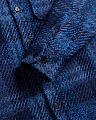Portuguese Flannel Oversized Plaid Upper Overshirt Blue 2