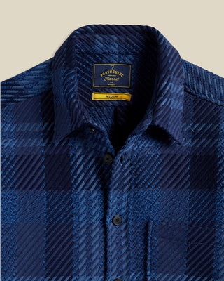 Portuguese Flannel Oversized Plaid Upper Overshirt Blue 3