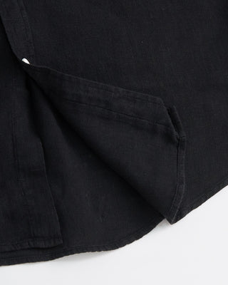 Portuguese Flannel 100% Linen Black Short Sleeve Shirt Black 1 1