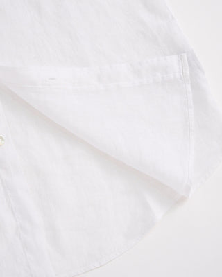 Portuguese Flannel 100% Linen White Short Sleeve Shirt White 1 2