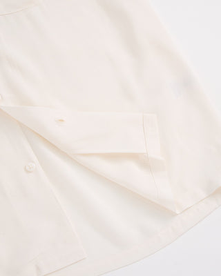 Portuguese Flannel Modal Dot Jacquard Camp Collar Shirt Cream 1 2