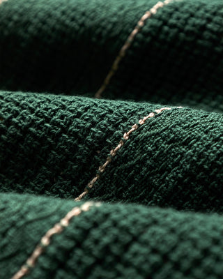 Portuguese Flannel Cotton Basketweave Alma Camp Shirt Green 4