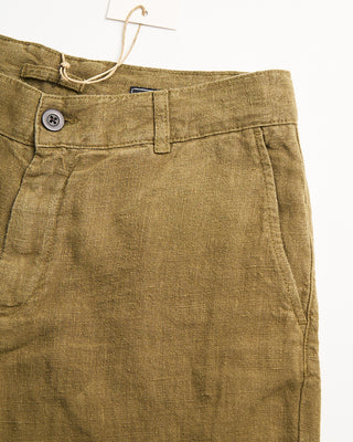 Portuguese Flannel Relaxed Linen Trousers Olive 1 166