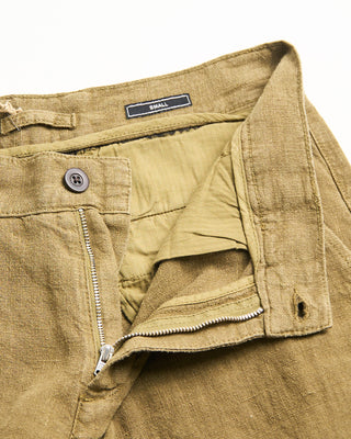 Portuguese Flannel Relaxed Linen Trousers Olive 2 164