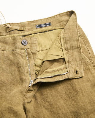 Portuguese Flannel Relaxed Linen Trousers Olive 2 167
