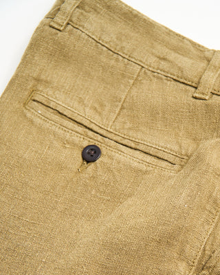 Portuguese Flannel Relaxed Linen Trousers Olive 8 169