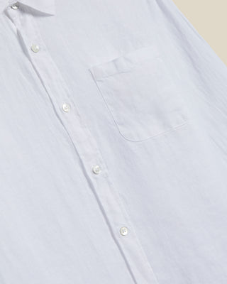 LWH03M Portuguese Flannel Long Sleeve Linen Shirt White 4