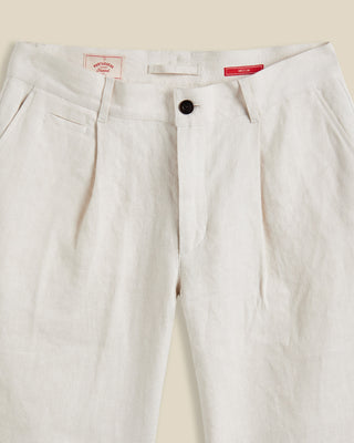 Portuguese Flannel Relaxed Linen Trousers Ecru 3