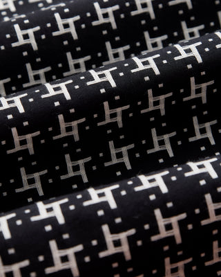 Portuguese Flannel Calypso Neat Design Cotton Camp Collar Shirt Black  White 4