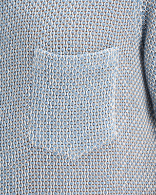 Portuguese Flannel Agora Open Weave Camp Collar Shirt Light Blue 2 10840