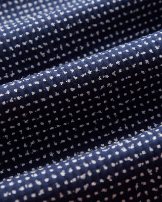 Portuguese Flannel Dots Cotton Camp Collar Shirt Navy 4
