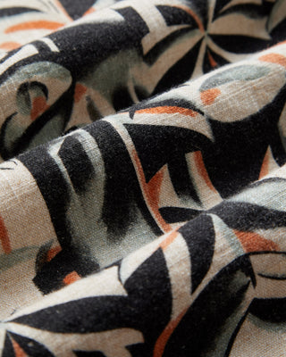 Portuguese Flannel Viva Natural Linen  Cotton Camp Collar Shirt Black 4