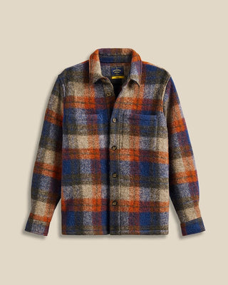 Portuguese Flannel Wool Parker Overshirt Blue fw24