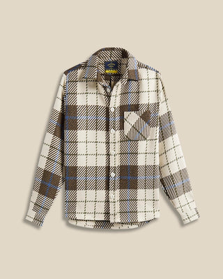 Portuguese Flannel Cotton Upper Overshirt Cream fw24