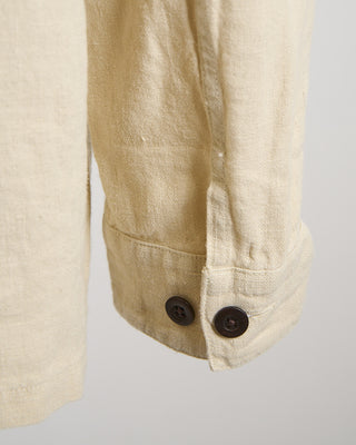 Portuguese Flannel Linen Labura Shirt Jacket Ecru 1164