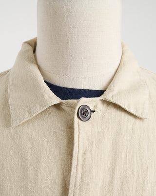Portuguese Flannel Linen Labura Shirt Jacket Ecru 1166