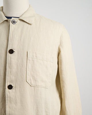 Portuguese Flannel Linen Labura Shirt Jacket Ecru 1168
