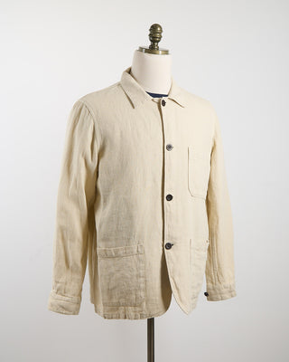 Portuguese Flannel Linen Labura Shirt Jacket Ecru 1169
