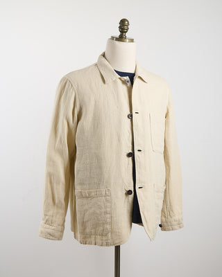 Portuguese Flannel Linen Labura Shirt Jacket Ecru 1170