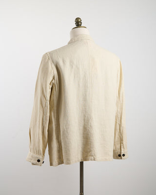 Portuguese Flannel Linen Labura Shirt Jacket Ecru 1171