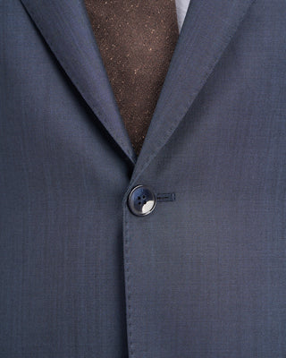 'Owen' Steel Blue Wool & Mohair Suit Jacket