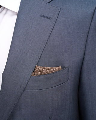 'Owen' Steel Blue Wool & Mohair Suit Jacket