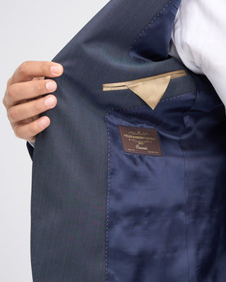 Calvaresi Owen Steel Blue Wool  Mohair Suit Jacket Steel Blue 11 11185