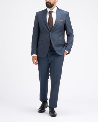 Calvaresi Owen Steel Blue Wool  Mohair Suit Jacket Steel Blue 7 11183