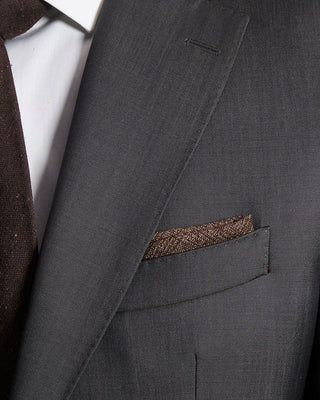 Calvaresi Owen Steel Grey Wool  Mohair Suit Jacket Steel Grey 6 11116