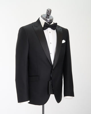 Calvaresi Taylor Black Peak Lapel Tuxedo Jacket Black 1