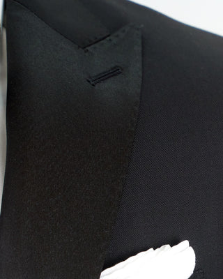 Calvaresi Taylor Black Peak Lapel Tuxedo Jacket Black 2