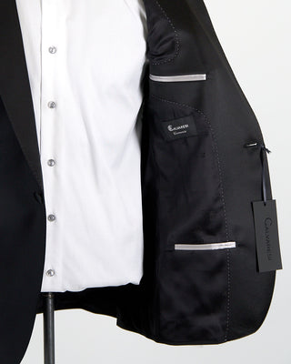 Calvaresi Taylor Black Peak Lapel Tuxedo Jacket Black 5