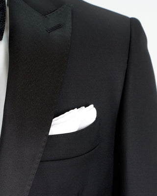 Calvaresi Taylor Black Peak Lapel Tuxedo Jacket Black  2