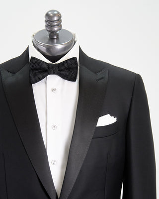 Calvaresi Taylor Black Peak Lapel Tuxedo Jacket Black  4