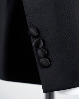 Calvaresi Taylor Black Peak Lapel Tuxedo Jacket Black  7