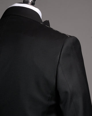 Calvaresi Taylor Black Peak Lapel Tuxedo Jacket Black 10 7781