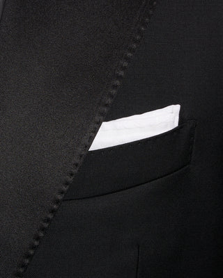 Calvaresi Taylor Black Peak Lapel Tuxedo Jacket Black 7 7778