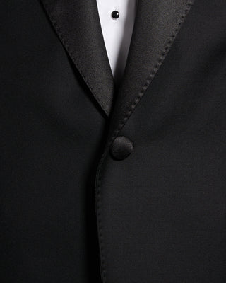 Calvaresi Taylor Black Peak Lapel Tuxedo Jacket Black 8 7777