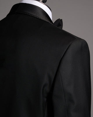 Calvaresi Troy Black Shawl Collar Tuxedo Jacket Black 16 7765