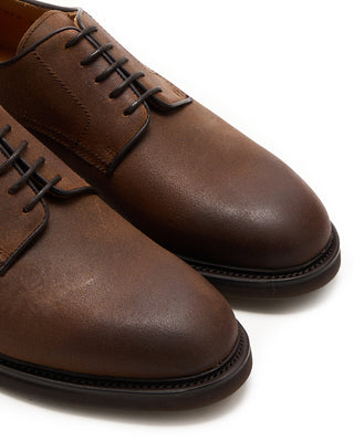 Berwick Waxed Leather Light Brown Derby Shoe Brown 32 5591