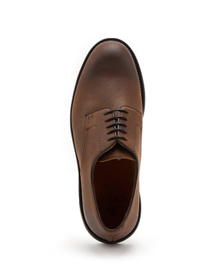 Berwick Waxed Leather Light Brown Derby Shoe Brown 5595