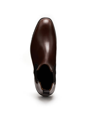 Berwick Dark Brown Leather Chelsea Boot Chestnut 5601