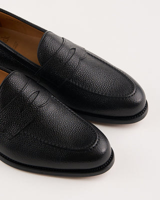 Berwick Country Calf Leather Sole Loafers Black 12 1985