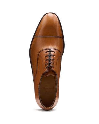 Berwick Tan Brown Cap Toe Oxford Dress Shoe Brown 11374