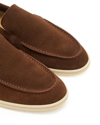 Berwick summer Walkers Suede Rubber Sole Loafers Brown 4 9641