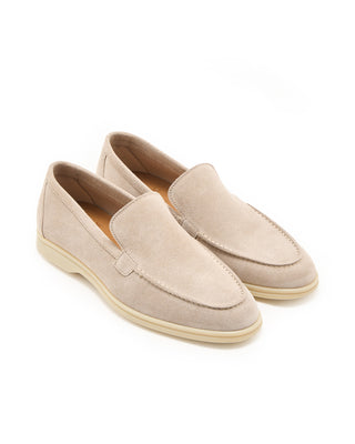 Berwick summer Walkers Suede Rubber Sole Loafers Stone 3 9632