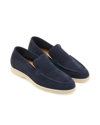 Berwick summer Walkers Suede Rubber Sole Loafers Navy 3 9636