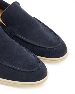 Berwick summer Walkers Suede Rubber Sole Loafers Navy 4 9635