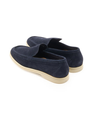 Berwick summer Walkers Suede Rubber Sole Loafers Navy 5 9637