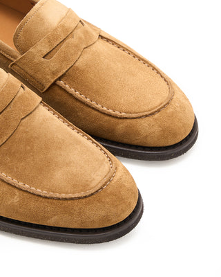 Berwick Sand Suede Rubber Sole Loafers Sand 5 9638